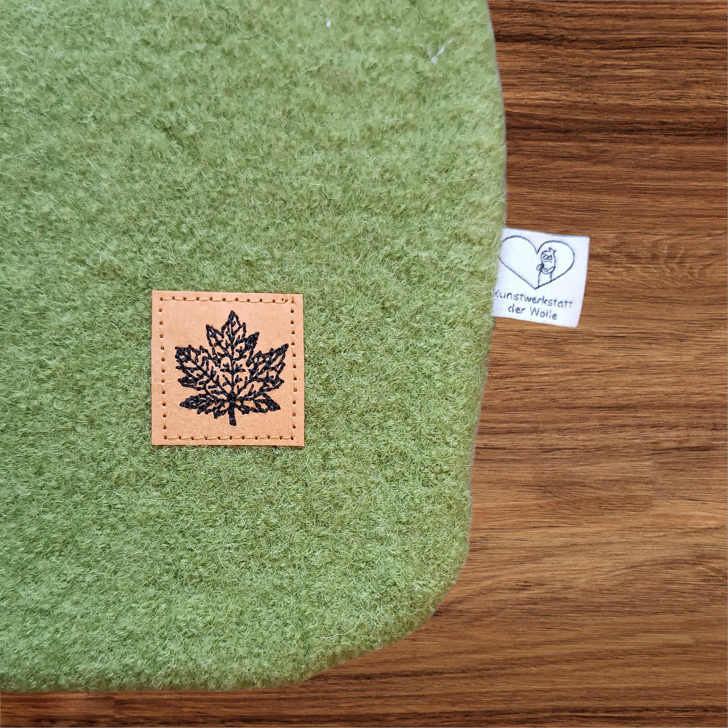 Wärmflasche Walkloden grün Wollwalk Wolle