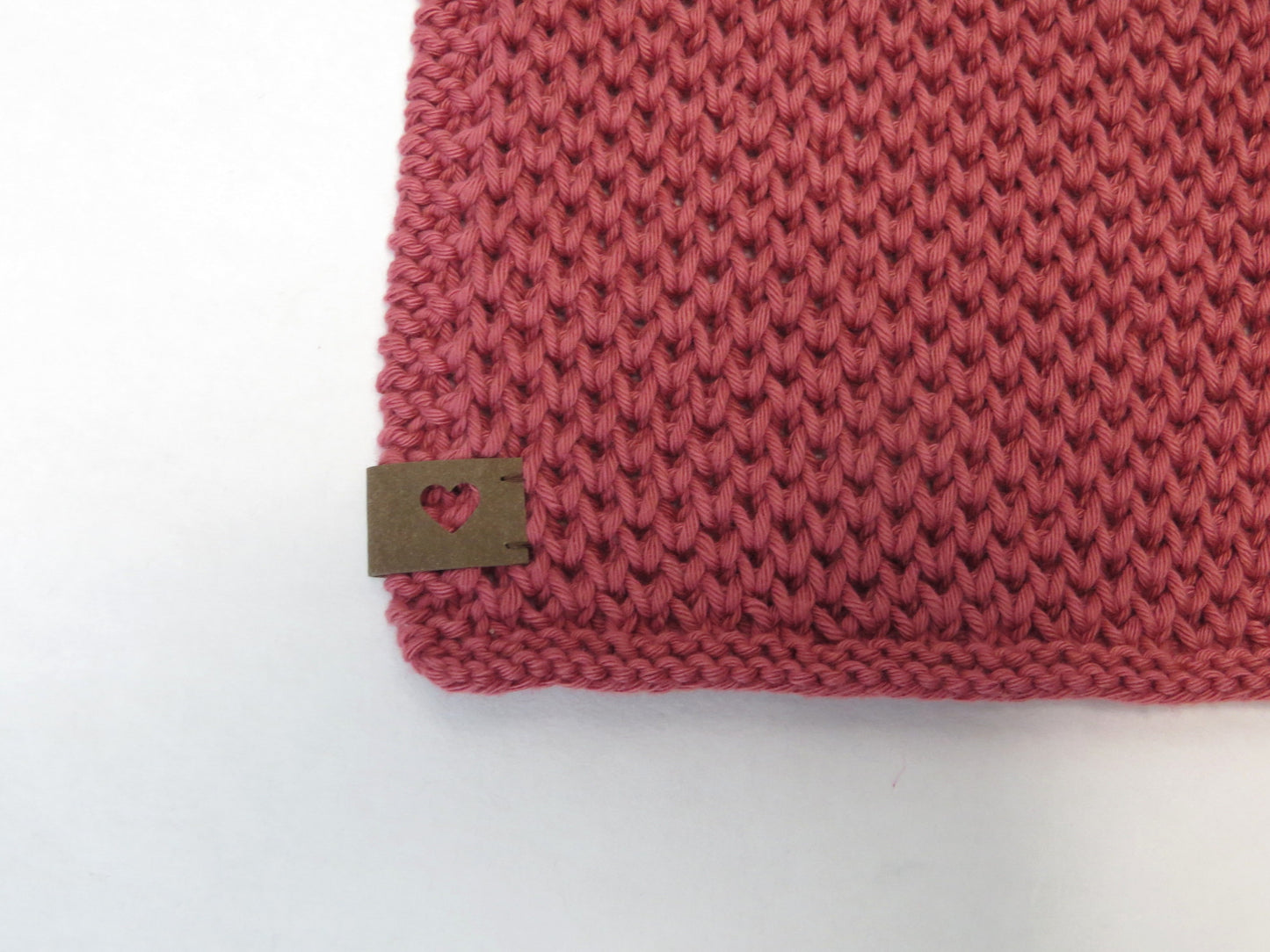 Topflappen Untersetzer gestrickt terracotta