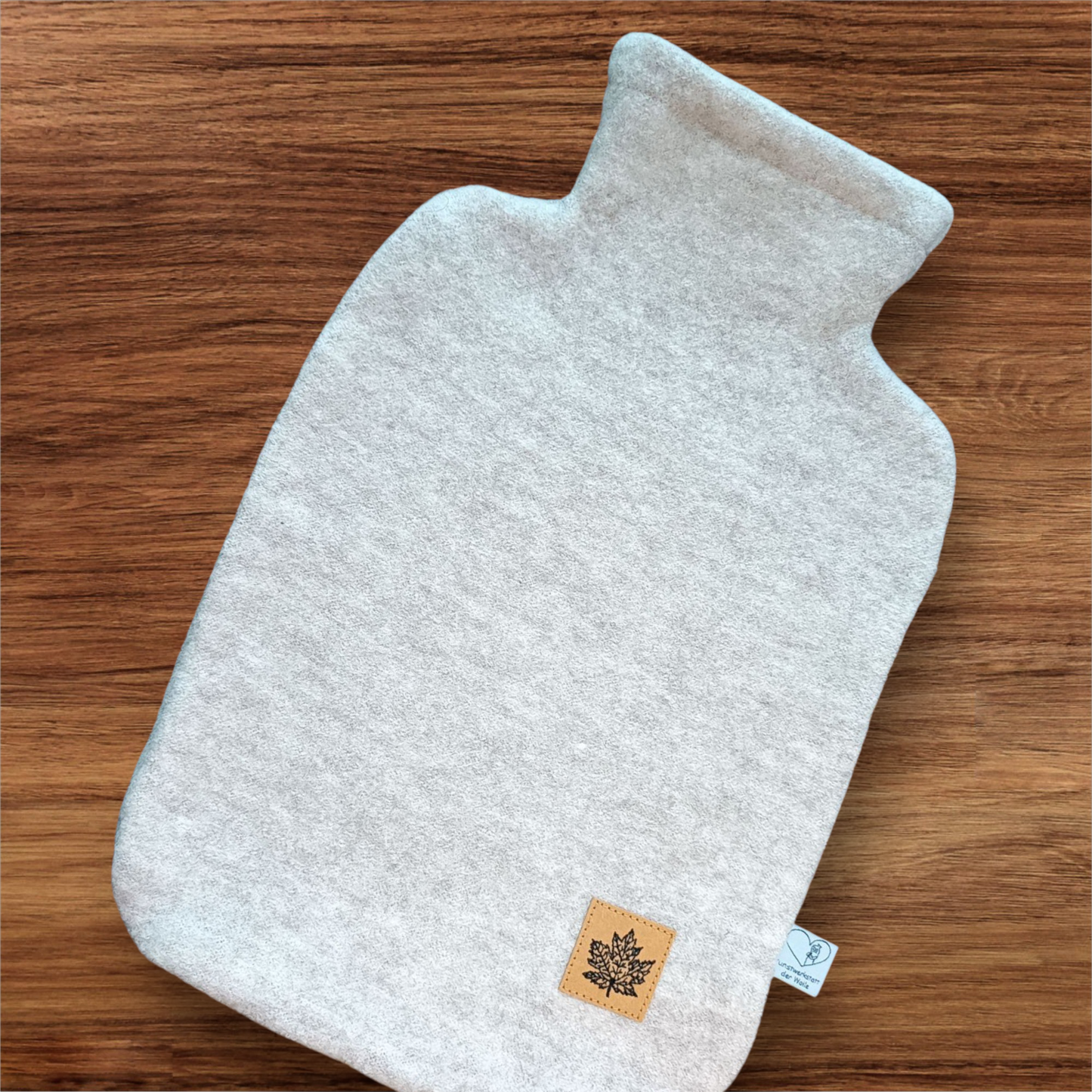 Wärmflasche Walkloden natur Wollwalk Wolle