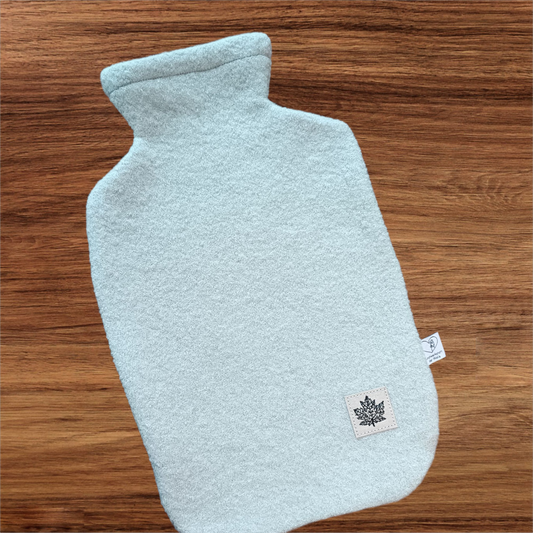 Wärmflasche Walkloden hell-mint Wollwalk Wolle