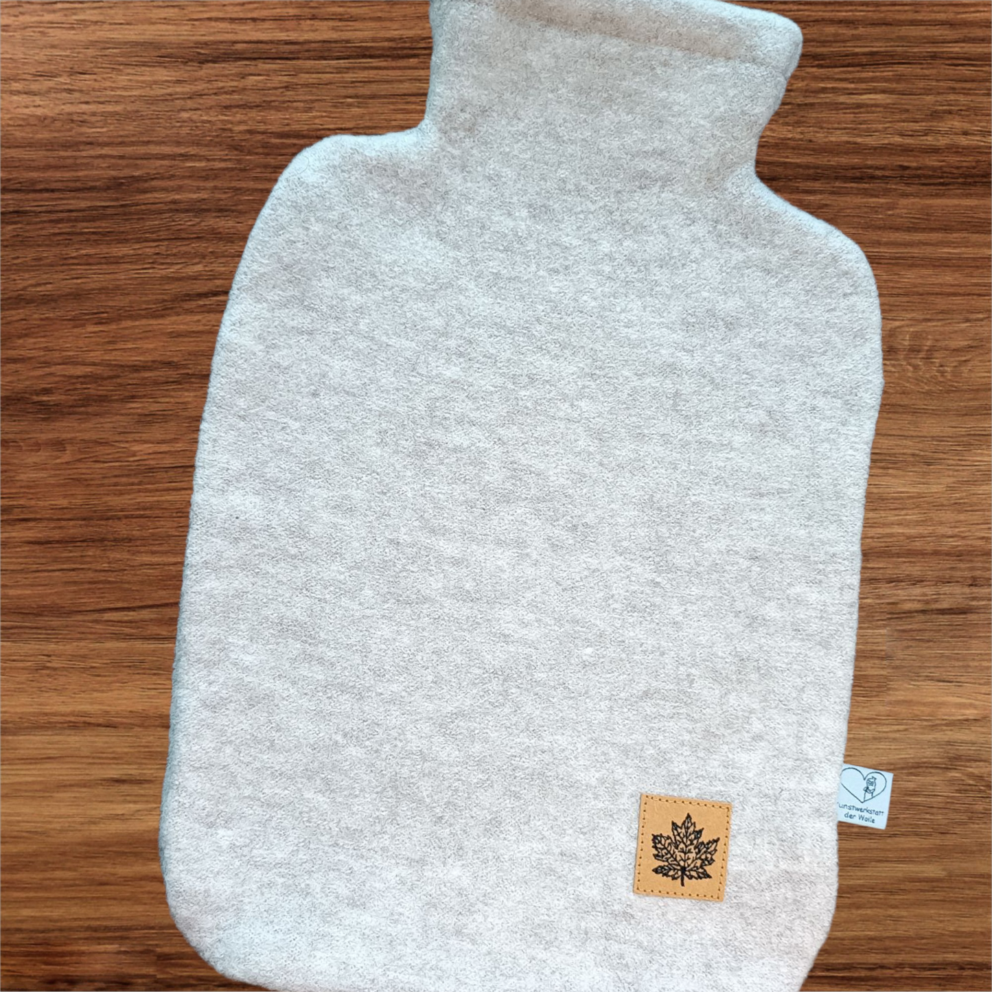 Wärmflasche Walkloden natur Wollwalk Wolle