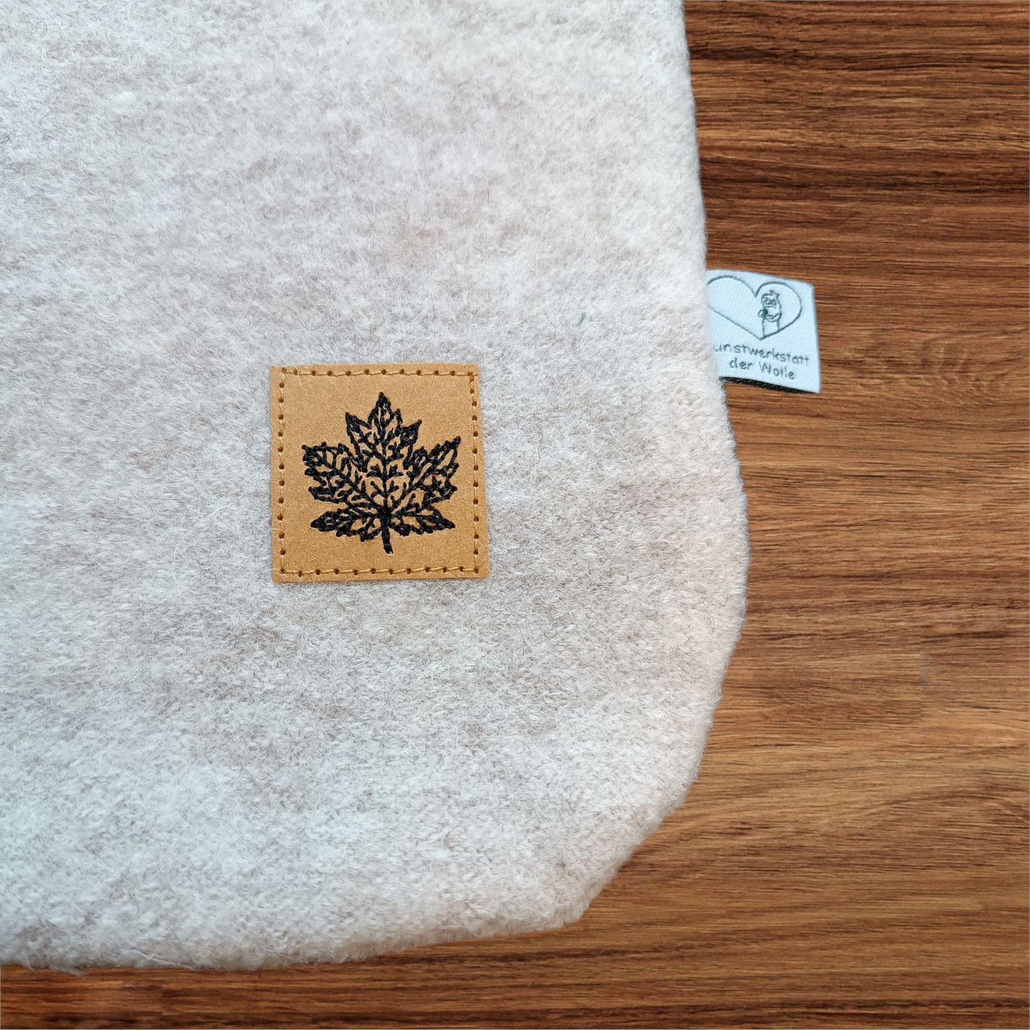 Wärmflasche Walkloden natur Wollwalk Wolle