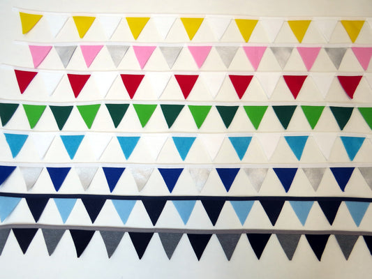 Wimpelkette Wunschfarben Filz Farbauswahl für Schultüten Kissen Dekoration 90cm