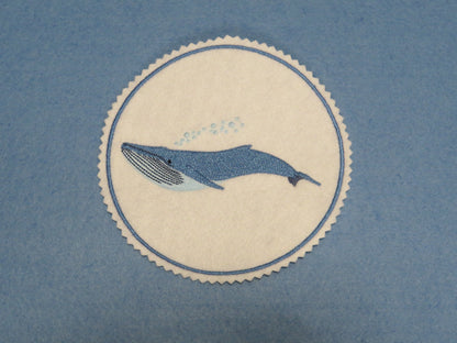 Aufnäher Blauwal Bügelbild