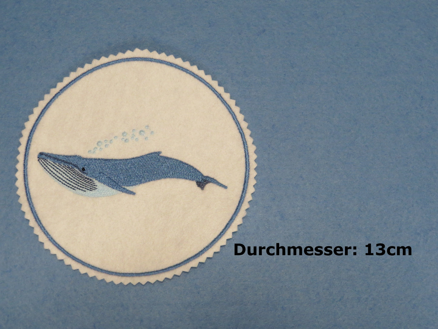 Aufnäher Blauwal Bügelbild