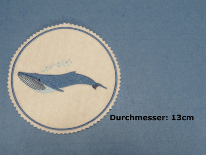 Aufnäher Blauwal Bügelbild