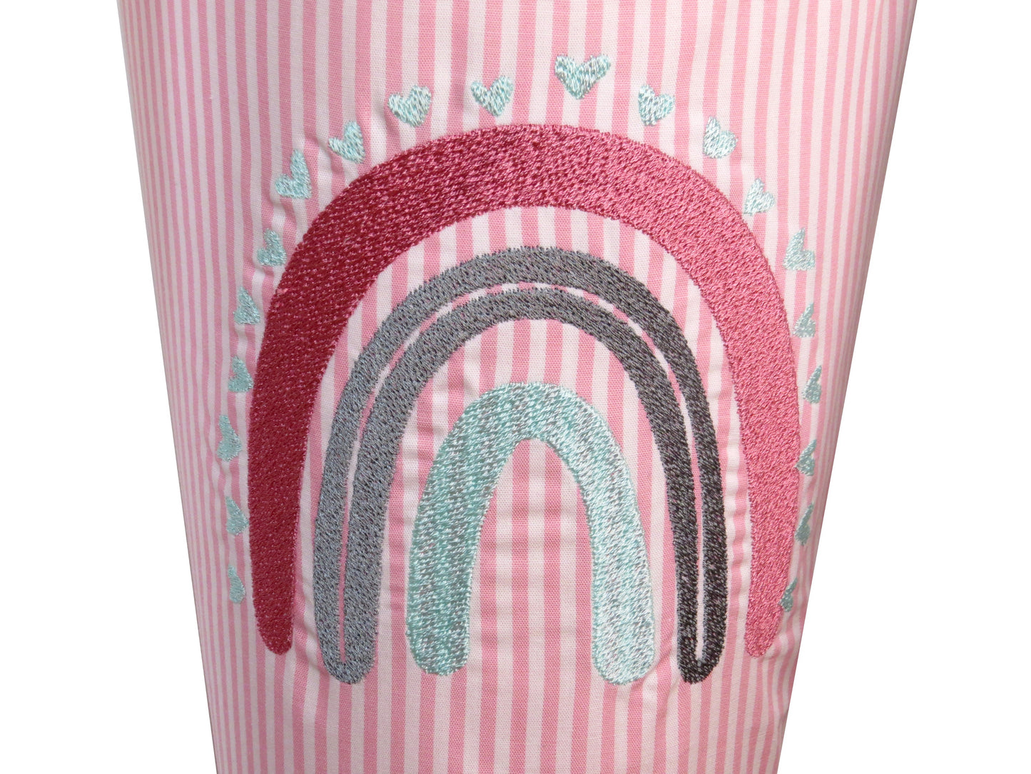Schultüte Regenbogen Zuckertüte aus Stoff rosa pink
