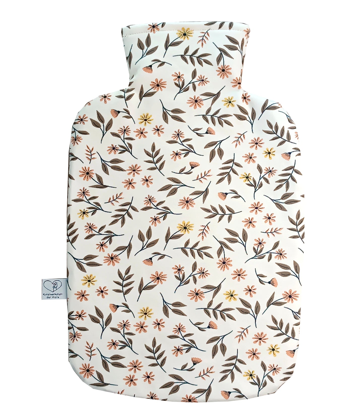 Wärmflasche 2 Liter Blumen natur