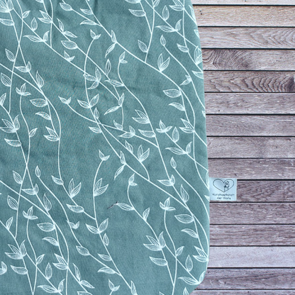 Wärmflasche 2 Liter in grau-grün