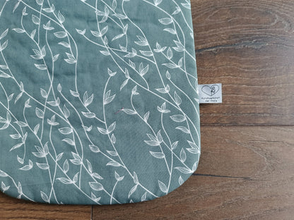 Wärmflasche 2 Liter in grau-grün