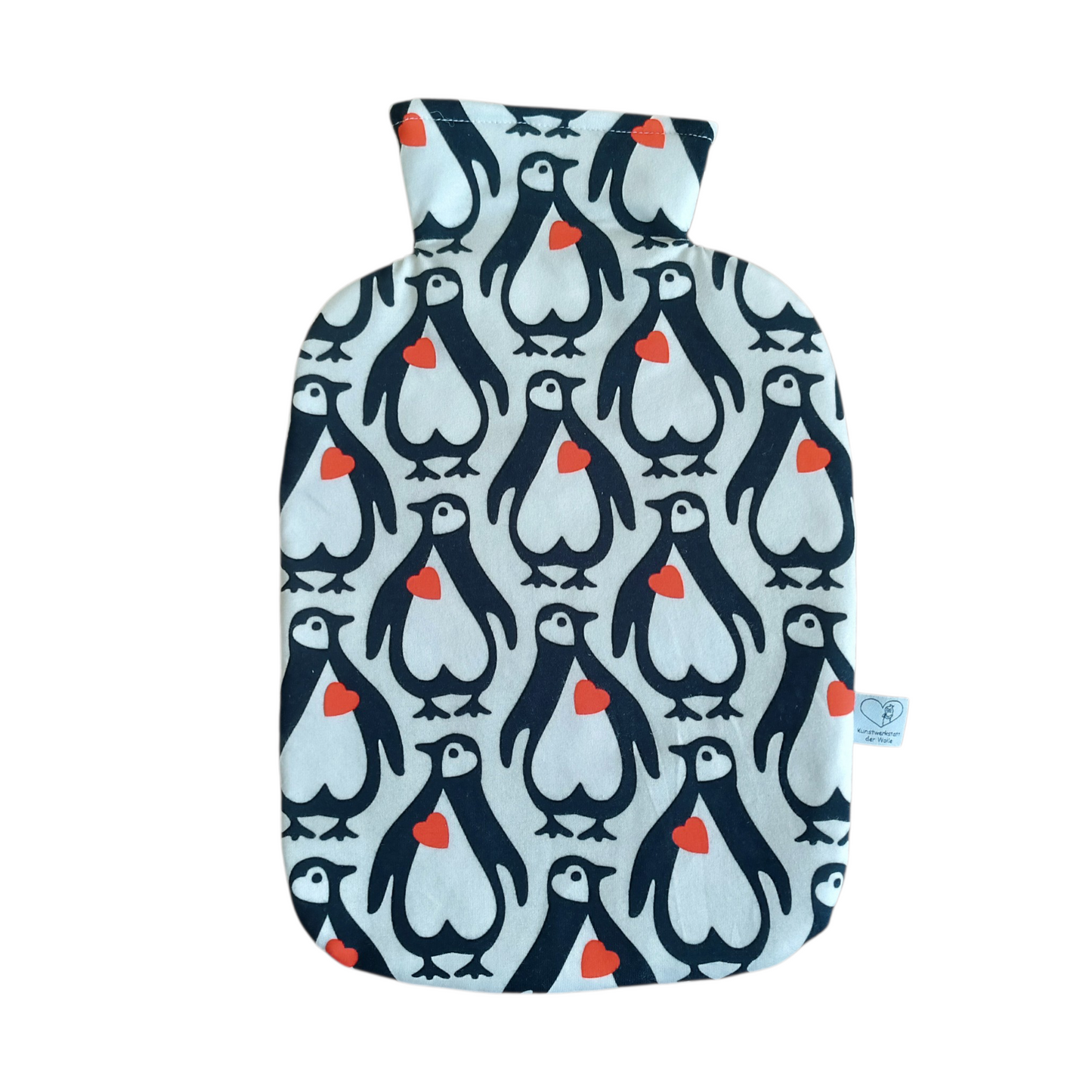 Wärmflasche 2 Liter Pinguine mit Herz