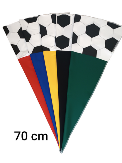 Schultüte Fußball Stoffbezug zum selbst verzieren für 70cm Papprohling DIY Nähset Zuckertüte